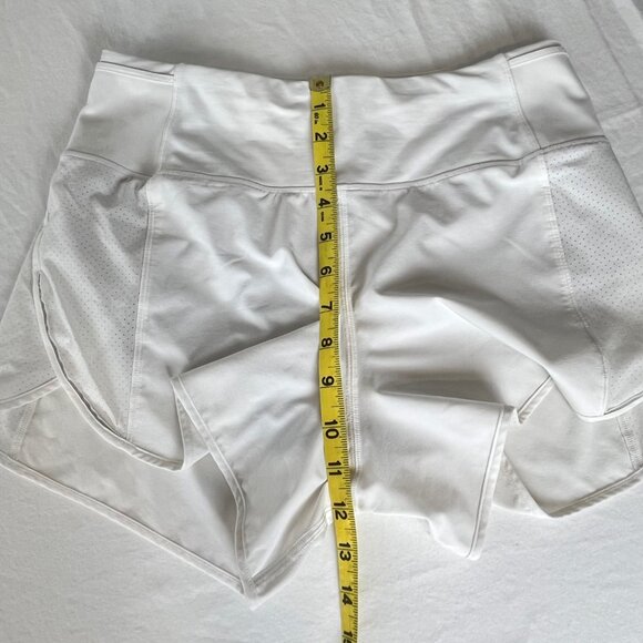 Lululemon White Real Quick Shorts Perforated Run Train Women’s W7ANVS Size 6 - Picture 11 of 12